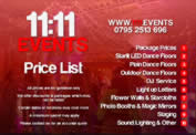 11:11 Price list